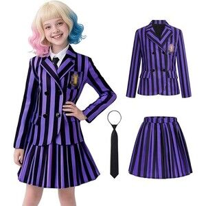 Kids Girls Wednesday Academy School Uniform Costume XL NEW